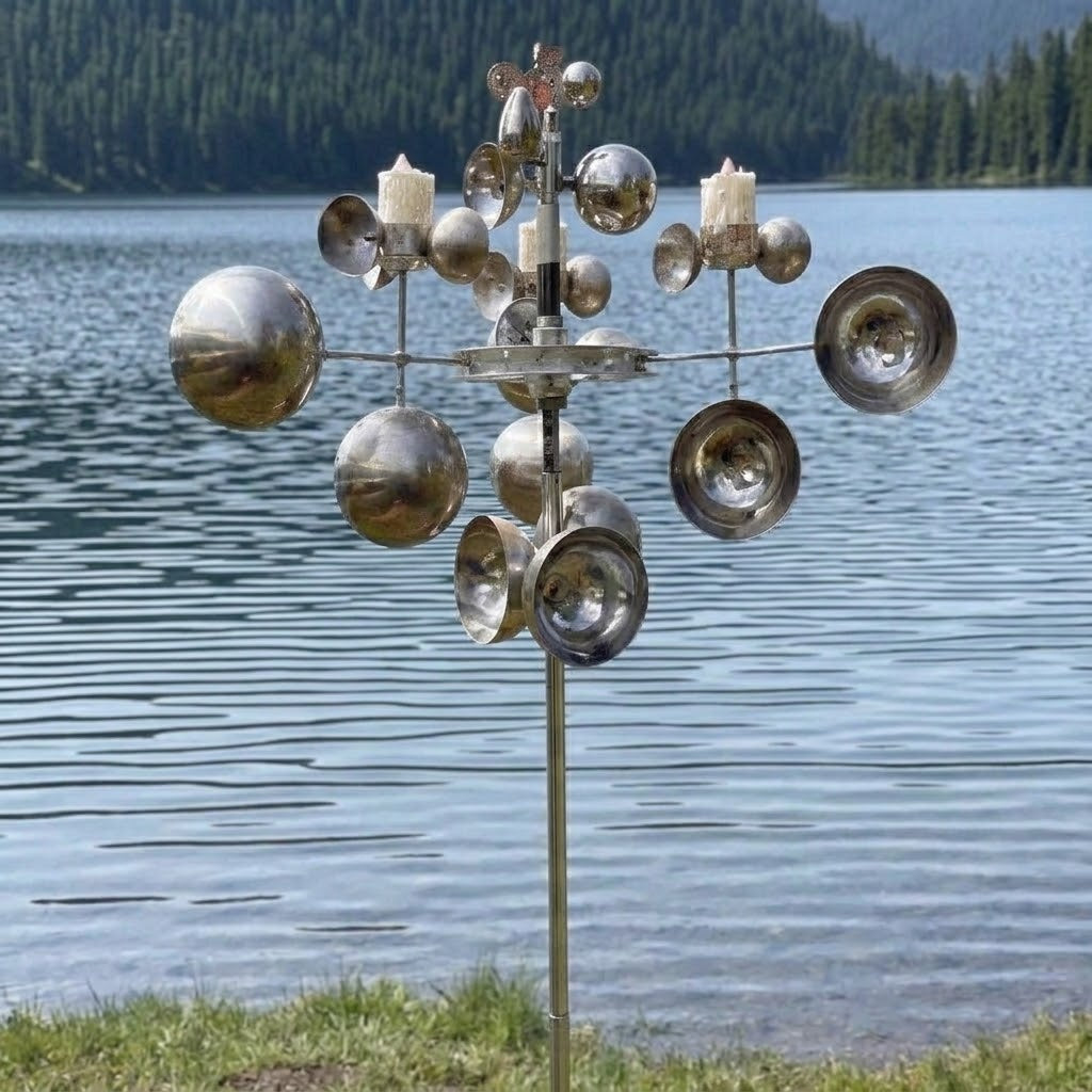 Spira Steel Kinetic Garden Spinner