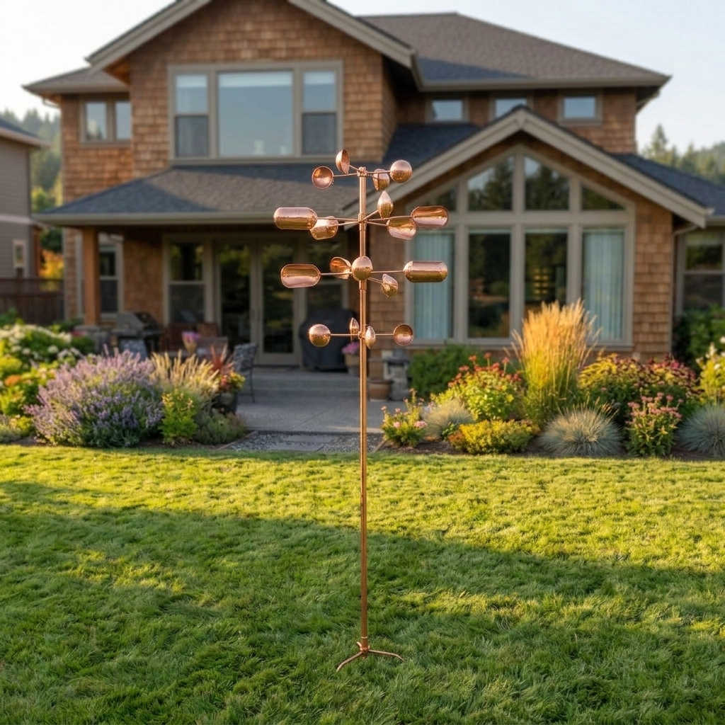 Copper Veyra Kinetic Garden Spinner