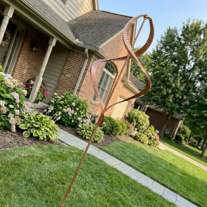 Copper Swirl Kinetic Garden Spinner