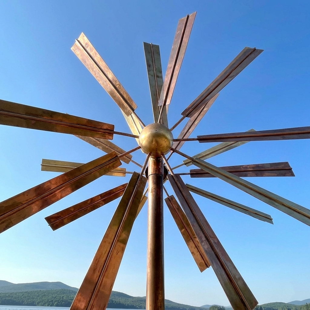 Copper Florielle Kinetic Garden Spinner