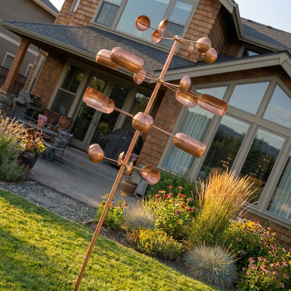 Copper Veyra Kinetic Garden Spinner