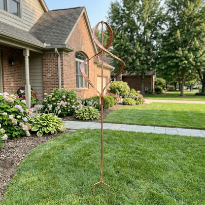 Copper Swirl Kinetic Garden Spinner