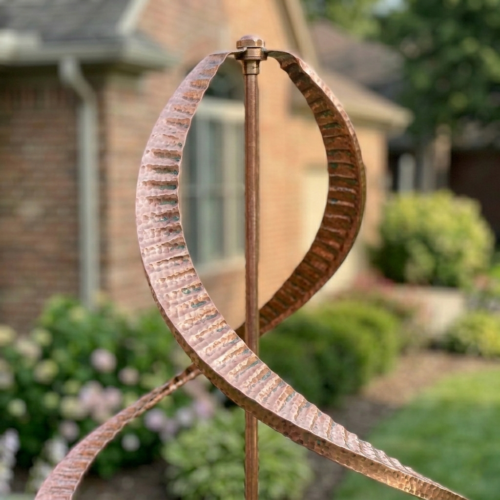 Copper Swirl Kinetic Garden Spinner
