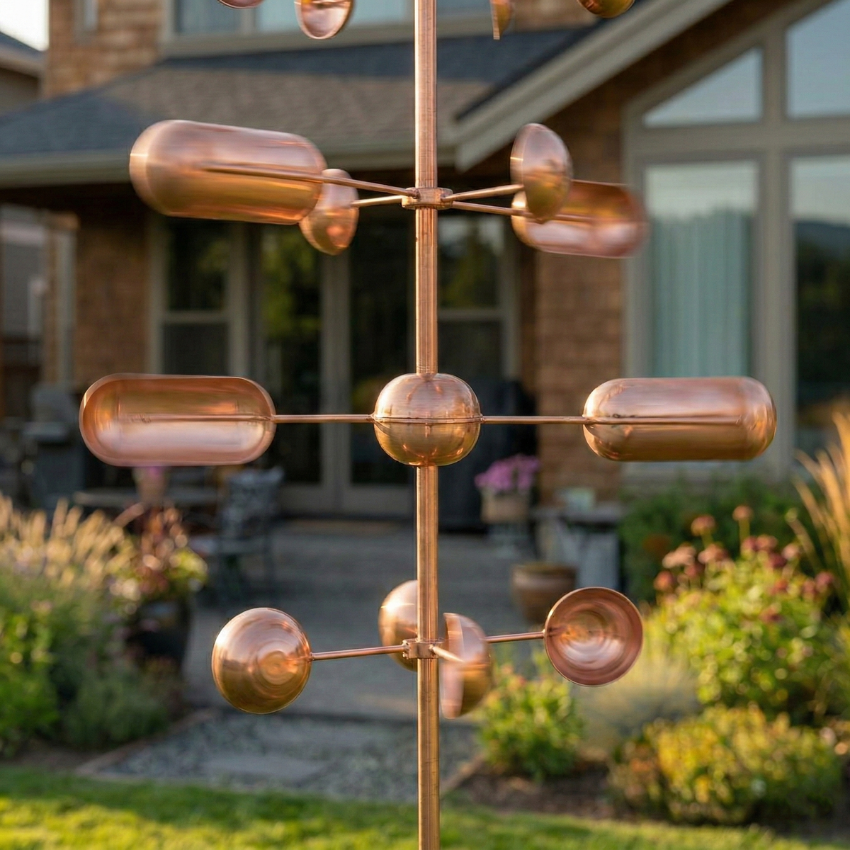 Copper Veyra Kinetic Garden Spinner
