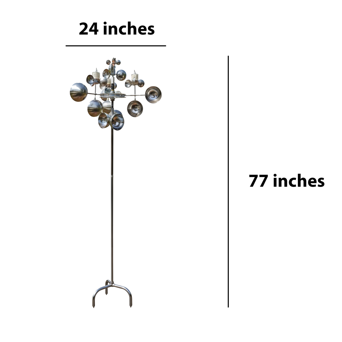 Spira Steel Kinetic Garden Spinner