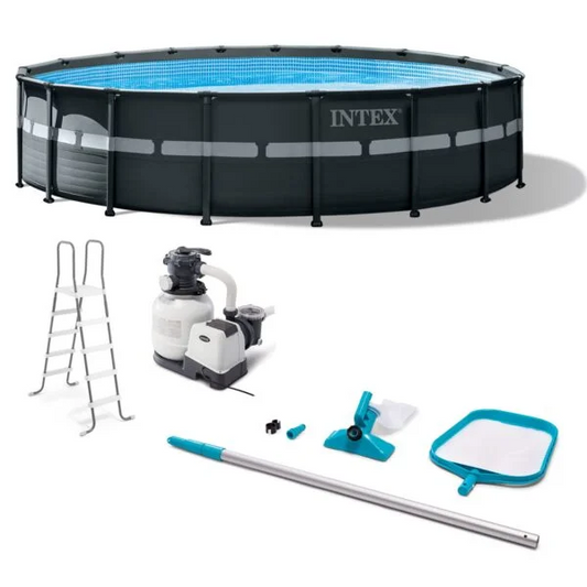 Intex Ultra XTR 18 ft. x 52 in. Frame Pool Set with Sand Filter Pump, Ladder, Cover, and Deluxe Maintenance Kit