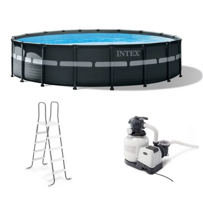 Intex Ultra XTR 18 ft. x 52 in. Frame Pool Set with Sand Filter Pump, Ladder, Cover, and Deluxe Maintenance Kit